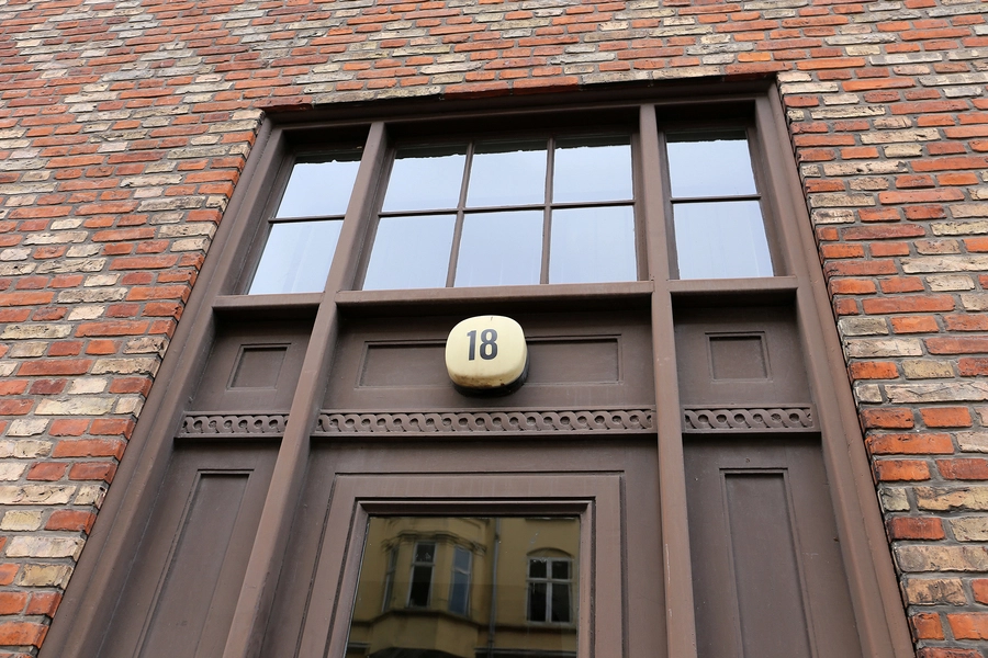 Linoleumshuset Detalje entrédør