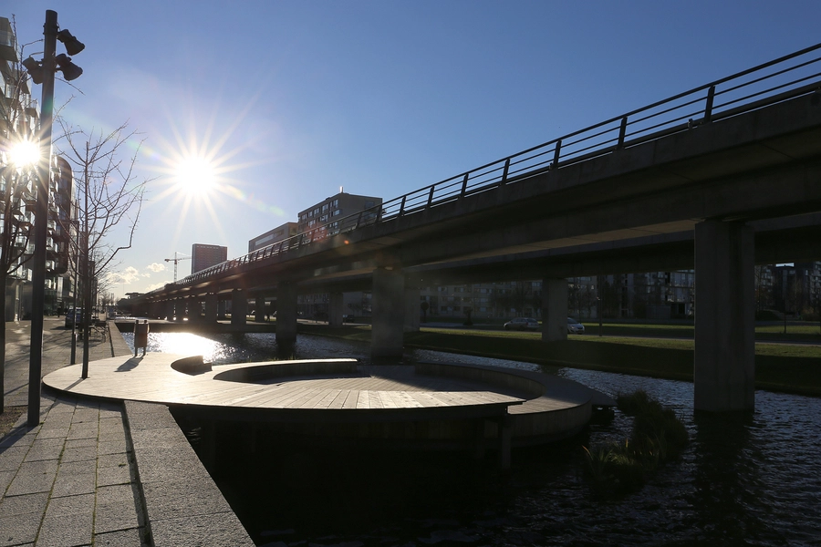 'Øerne' i Ørestad Øen ved VM husene blik mod syd