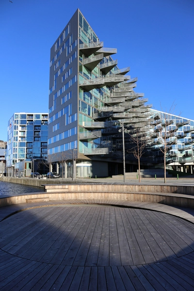 'Øerne' i Ørestad Dækket i midten af øen kan fungere som scene