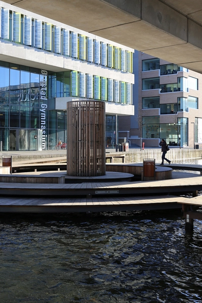 'Øerne' i Ørestad ved Ørestad Gymnasium blik mod syd-øst