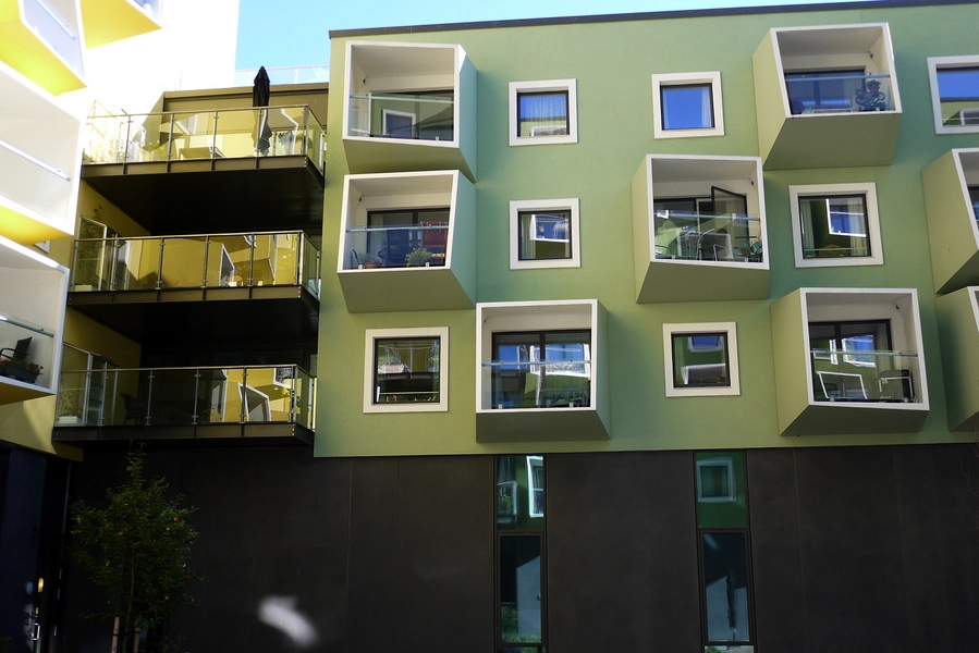 Ørestad Plejecenter Facadekomposition mod gårdrum