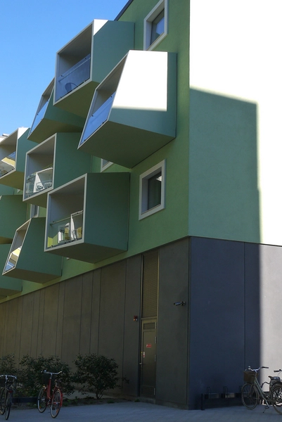 Ørestad Plejecenter Facadeudsnit, balkoner