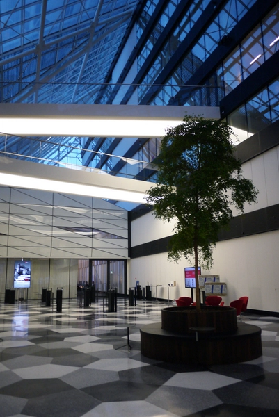 Industriens Hus Hallen i aftensstemning