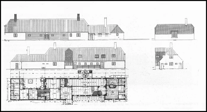 Gudhjem station Plan og facader