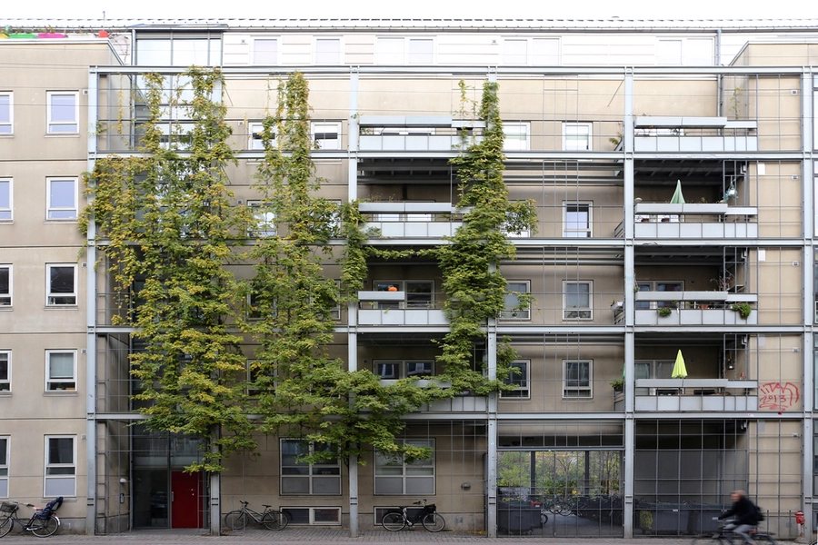 Boliger Guldbergsgade 4-6 og Nørre Allé 3 Facaden mod Guldbergsgade