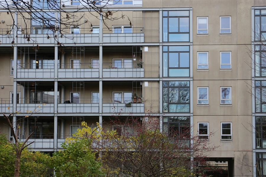 Boliger Guldbergsgade 4-6 og Nørre Allé 3 Gårdfacade komposition