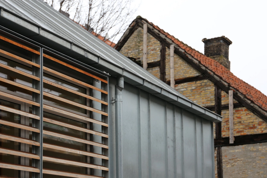 Designværkstedet Designmuseum Danmark Detalje, facade, træskodder