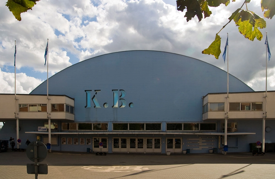 KB Hallen Hovedfacade. Indgang