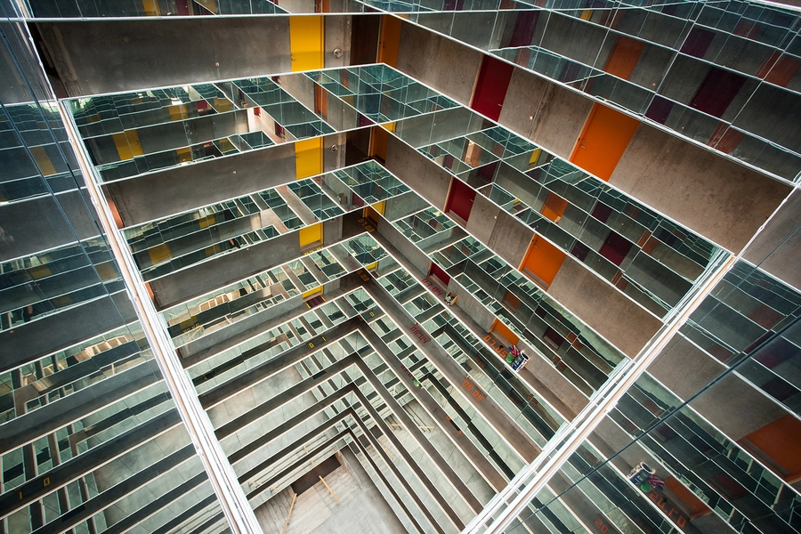 Grundfos Kollegiet Atriet, fra 10. sal og ned