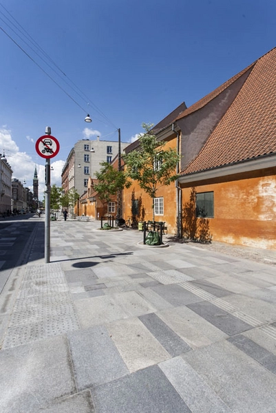 Vester Voldgade Blik mod Rådhuspladsen fra Materialgården