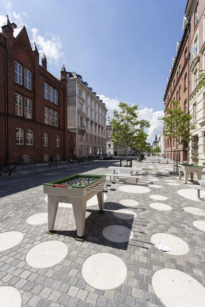 Vester Voldgade Blik mod Rådhuspladsen ved Materialgården