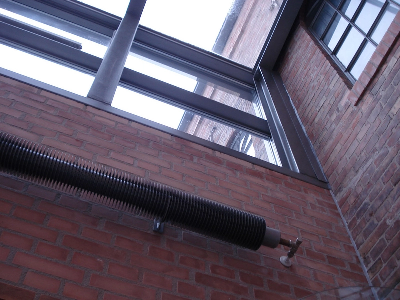 Vendsyssel Kunstmuseum Tilbygning Kig gennem glastag, atrium