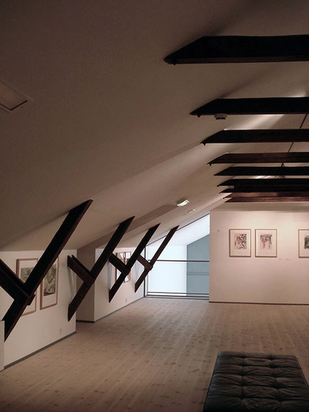 Vendsyssel Kunstmuseum Tilbygning Udstillingsrum på loftet i den gamle del af museet