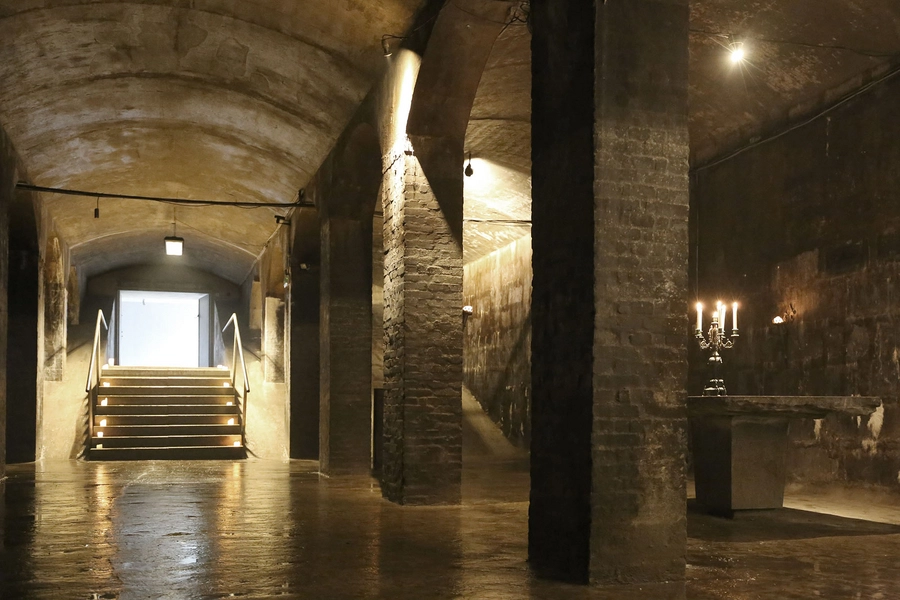 Cisternerne Nedgangstrappe set fra cisternen