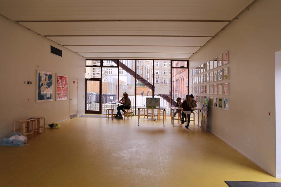 Bording Friskole Fællesrum i stueetagen