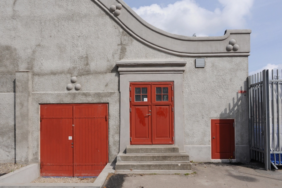 B.93 Tennishal - Sparta hallen Detalje af sydgavl.