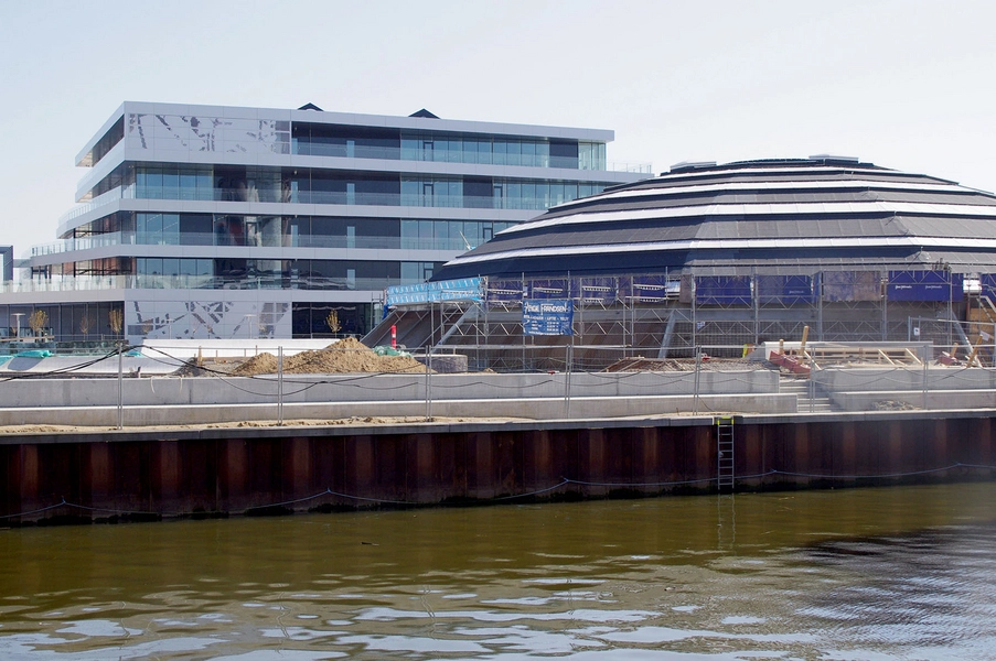 VUC Syd Havneudvikling. -Det kommende Skate City med VUC i baggrunden