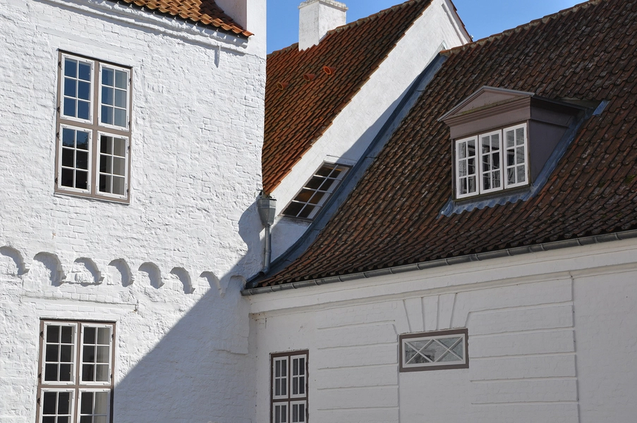 Nørre Vosborg Det gamle Nørre Vosborg, detalje, bygningskroppe