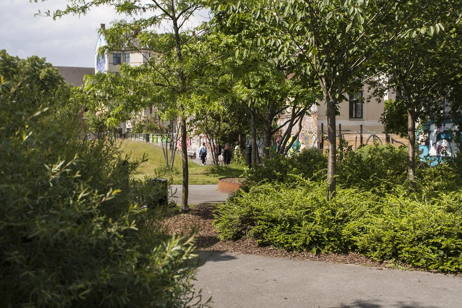 BaNanna Park Kig mod plænen fra junglen