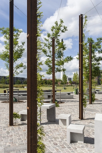 Mimersparken Espalier i corten-stål