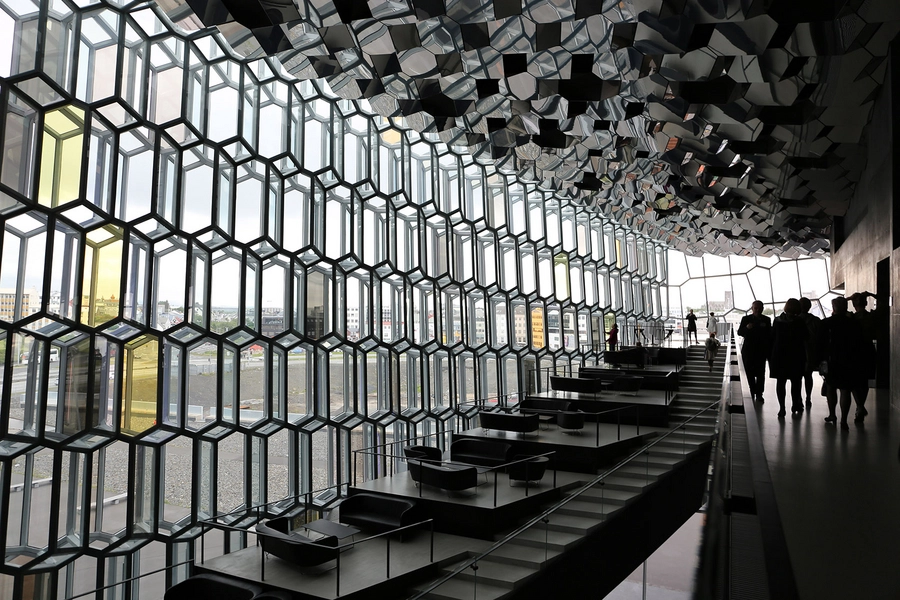 Harpa Øverste etage, indgang til restaurant