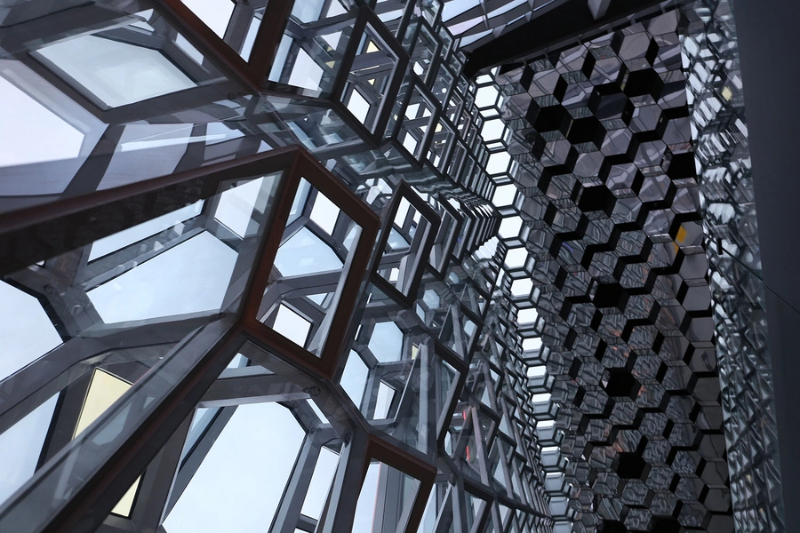 Harpa Detalje, sydfacade