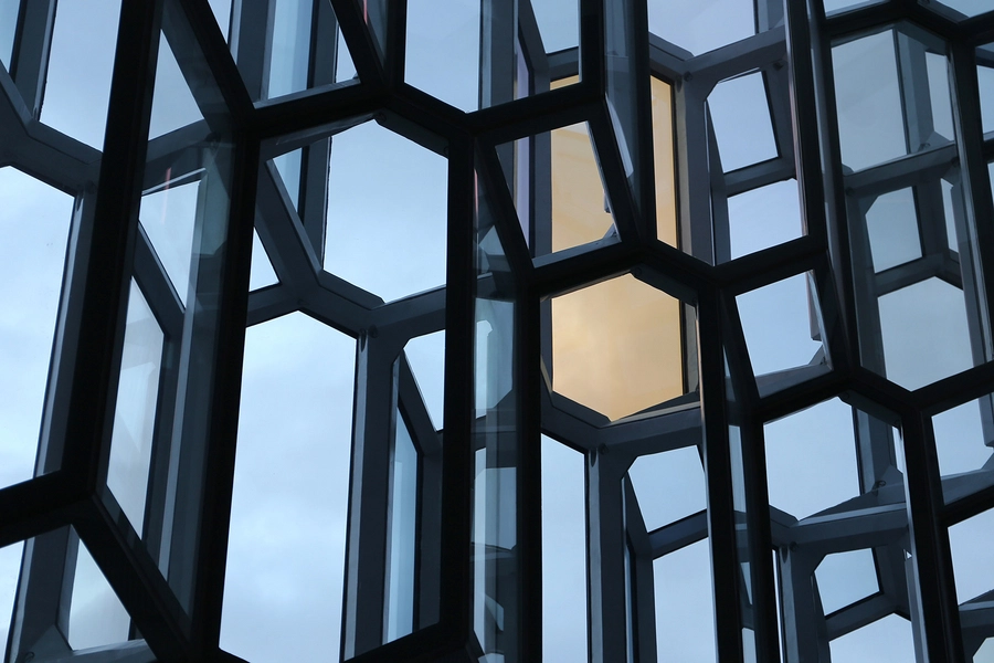 Harpa Detalje, sydfacade