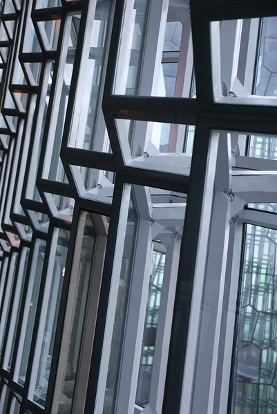 Harpa Detalje, sydfacade