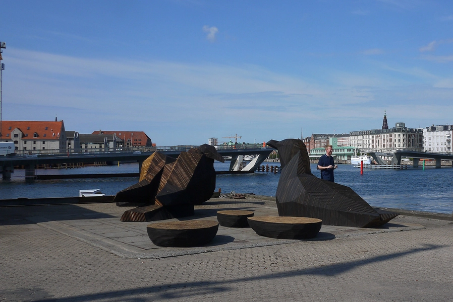 Svartbag byrum Overblik, udsigt mod Nyhavn ióg den kommende cykelbro