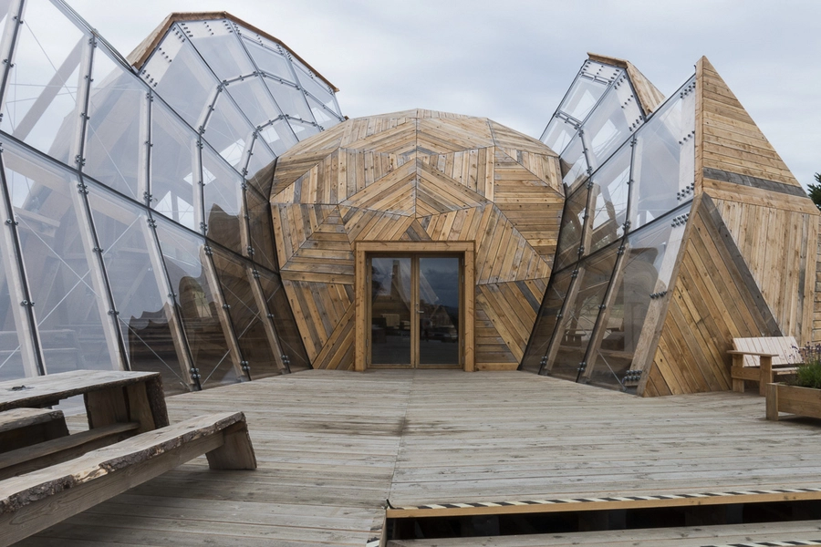 Folkemødets Forsamlingshus - under konstruktion Sydligt indgangsparti