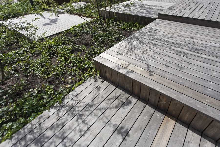 Biblioteket Rentemestervej Forplads Trædæk