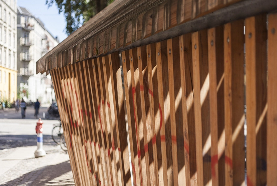 Ravnsborggade Multiplads Facade af trækonstruktionerne