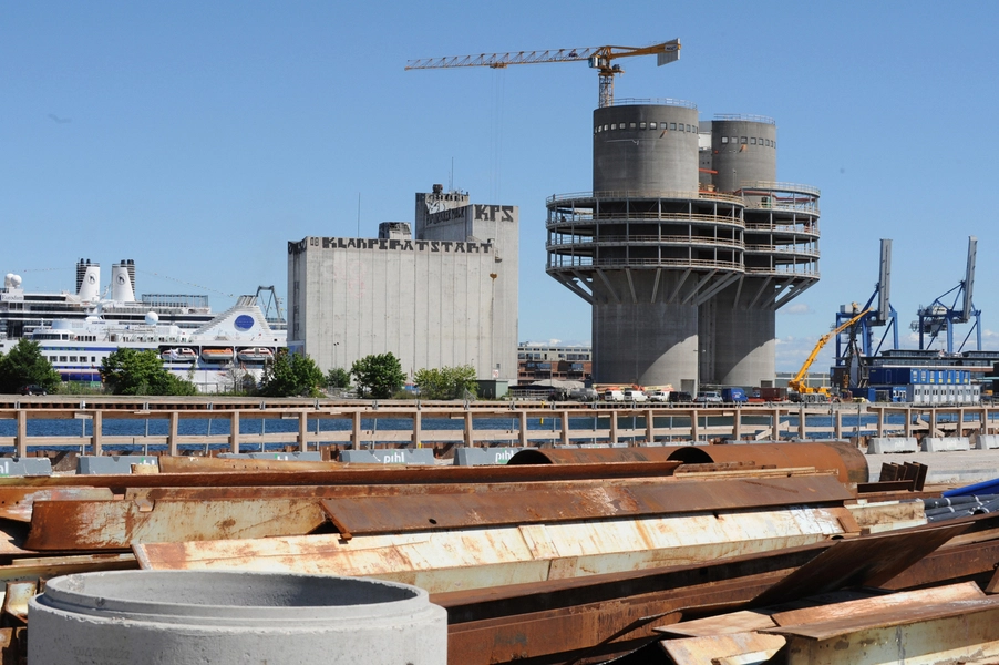 Portland Towers Montering af bygningens skelet.