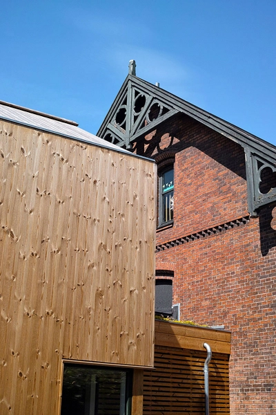 Børnehuset Marthagården Den nye tilbygnings kobling til det gamle hus