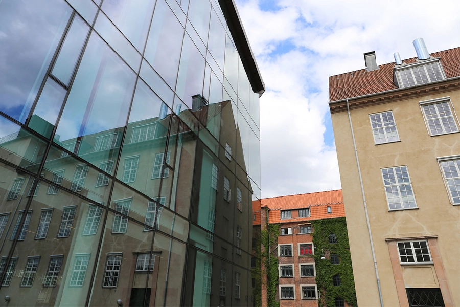 Kontorhus Halfdansgade 8 Udsnit syd-øst facade