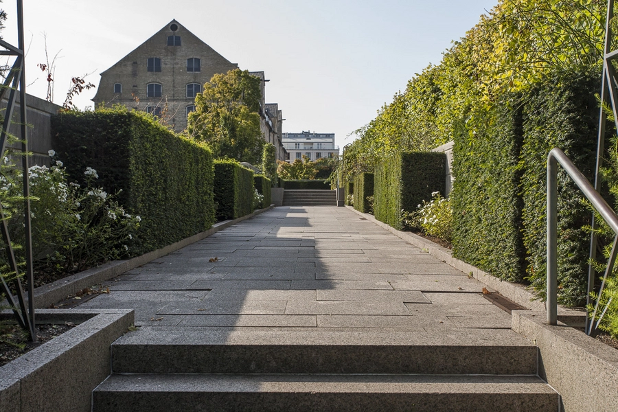 Amaliehaven Trappe og forløb op til det øvre niveau