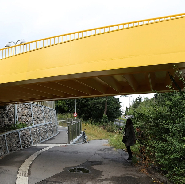 Gangbro Jægersborg Under broen, konstruktion