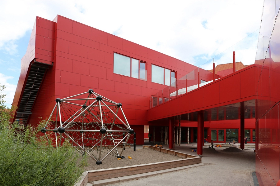 Det Røde Hjørne Gårdrum, grøn beplantning