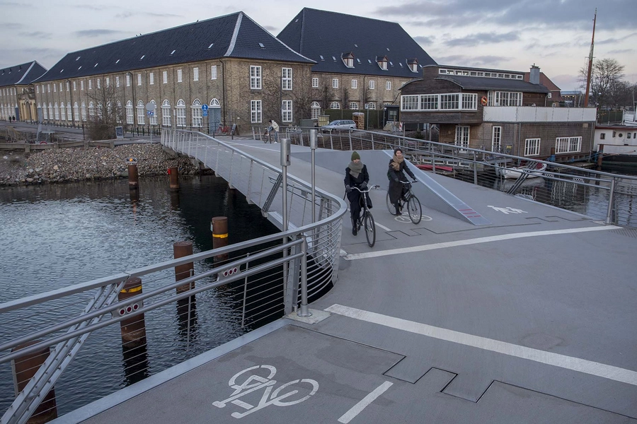 Trangravsbroen og Proviantbroen Blik mod øst