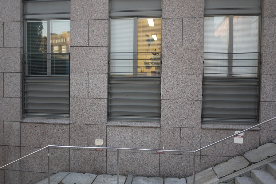 Söder Torn Detalje, vinduer, tærren, trappe mod Fatbursparken