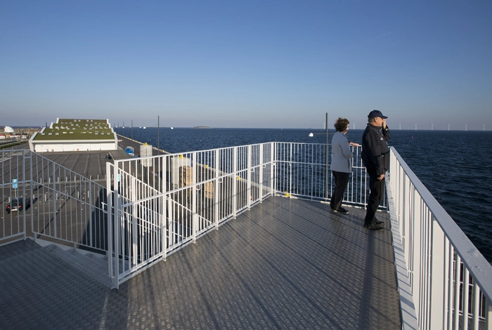 Udsigtstårn i Nordhavnen Toppen af det otte meter høje udsigtsdæk.