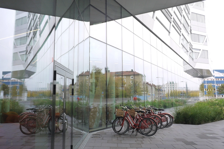 Swedbank hovedkontor Lånecykler ved entré