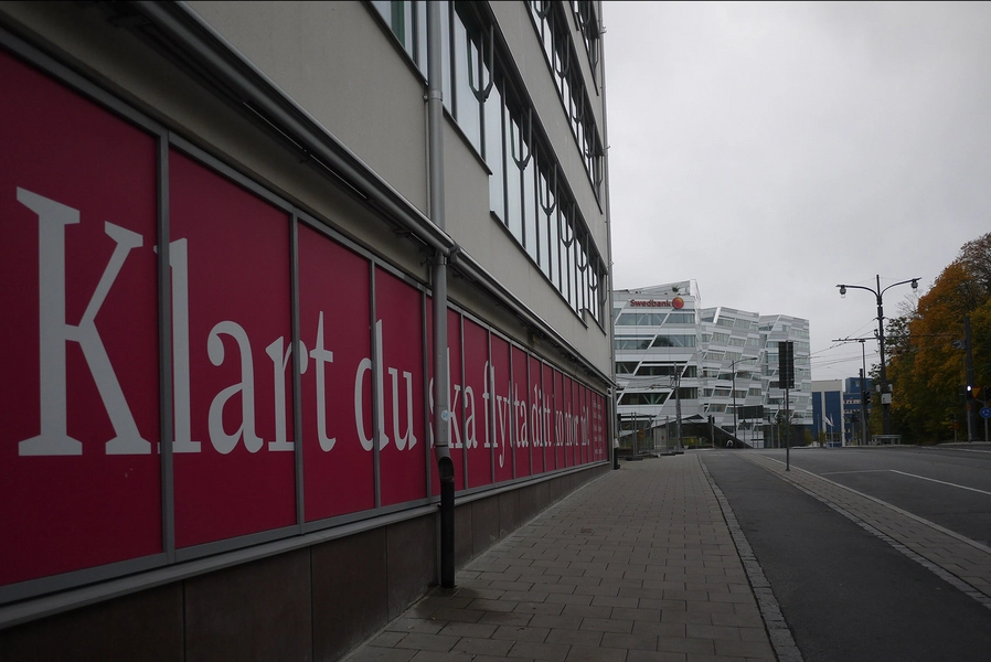 Swedbank hovedkontor Bygningen set fra Sundbyberg centrum