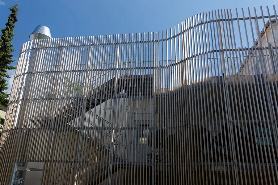 Edel Liisbergs Børnehave Facadeudsnit, bagvedliggende konstruktion