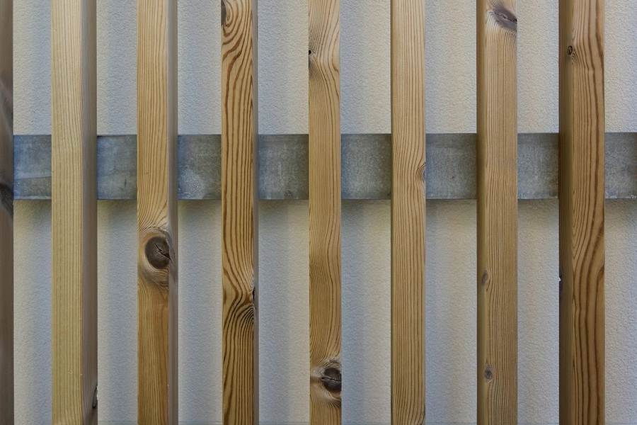 Edel Liisbergs Børnehave Detalje, lameller indfæstning