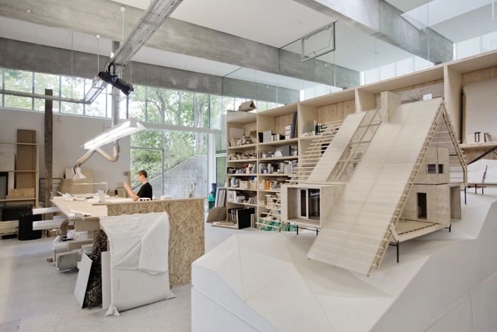 Vandkunstens Tegnestue Indenfor hos tegnestuen Vandkunsten