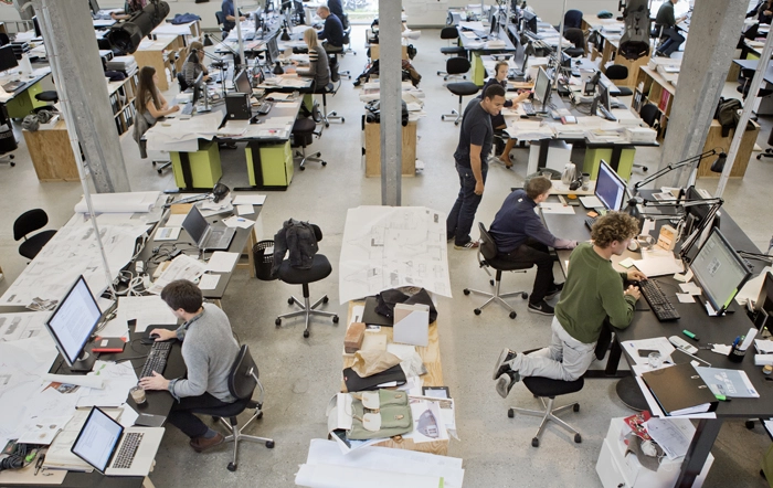 Vandkunstens Tegnestue Indenfor hos tegnestuen Vandkunsten