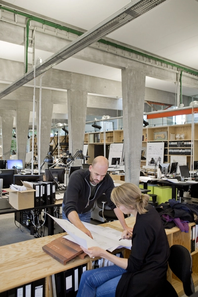 Vandkunstens Tegnestue Indenfor hos tegnestuen Vandkunsten