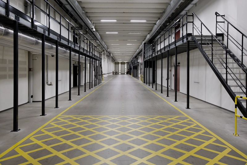 Det ny Rigsarkiv Gangareal der forbinder de forskellige arkivrum