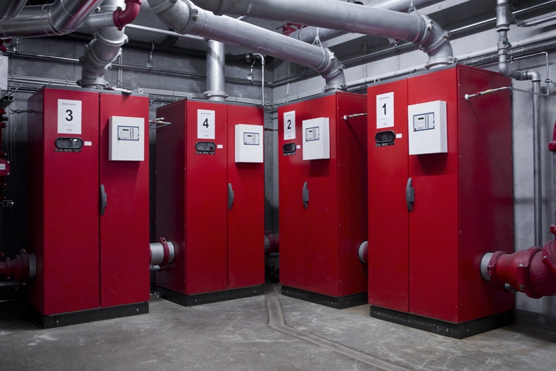 Det ny Rigsarkiv Servicerum til regulering af temperatur, fugtighed og brand